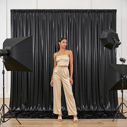 20x10FT Black Sequin Backdrop Curtain - Image 4