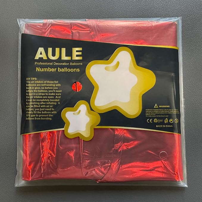 AULE 40 Inch Red 16 Balloon Number Foil 0-9 Birthday Big Numbers | Birthday - Image 6