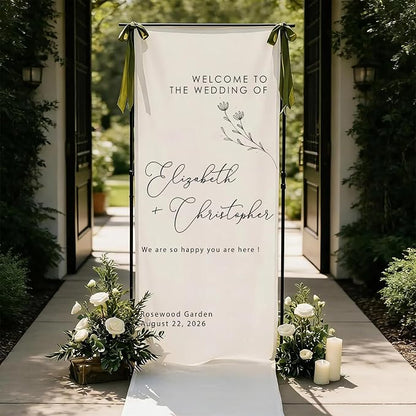 Personalized Linen Wedding Sign by VIRAGIL