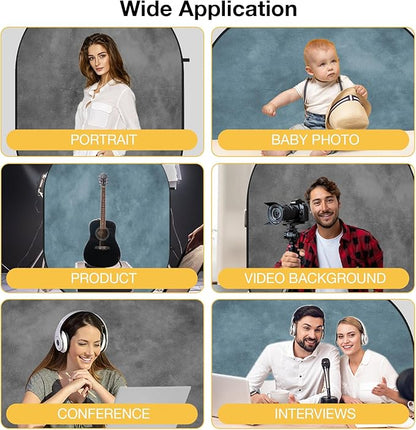 Kate Collapsible Backdrop Gray Photography and Video Backdrop 136 | 5x6.5ft - Image 5