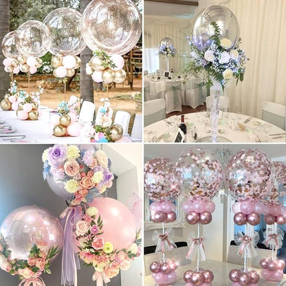 6 Pack Reusable Acrylic Clear Balloon Stands - Image 2