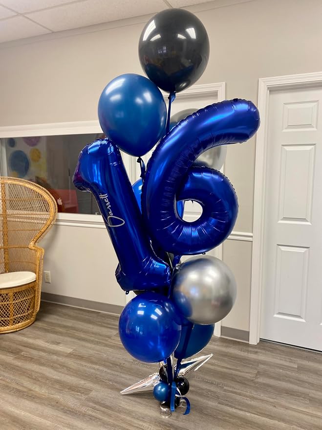 Night Blue Number 4 Balloon 40 Inch - Image 4