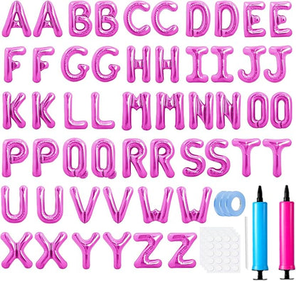 LIOZEOKUN Letter Balloons 16 Inch Alphabet A-Z Mylar Foil Balloons 2 Set by LIOZEOKUN