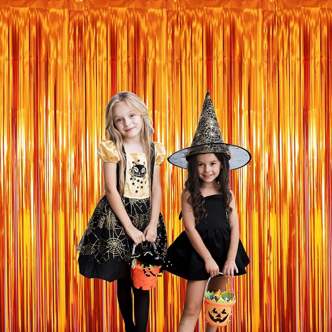 GOER 3.2 ft x 8.2 ft Metallic Tinsel Foil Fringe Curtains Party Photo Backdrop - Image 6