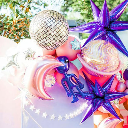 PartyWoo Dark Purple Star Spike Balloon Arch Kit 110pcs Different Sizes | 18 12 - Image 9