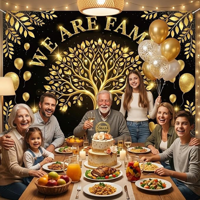 Family Reunion Backdrop Decorations 7x5ft - Image 6