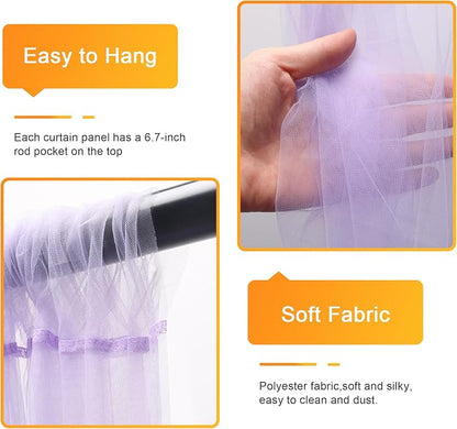 Fomcet Tulle Backdrop Curtains - Image 3