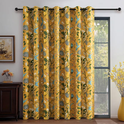 Topfinel Sliding Door Patio Floral Curtains & Drapes by Topfinel