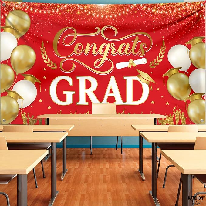 KatchOn Congrats Grad Banner 72x44 Inch | Congrats Grad Backdrop - Image 7