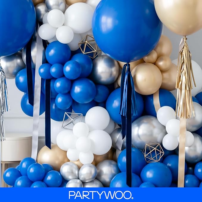 PartyWoo Royal Blue Balloons 152pcs Dark Blue Balloons Different Sizes | 18 12 - Image 8