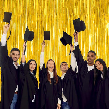 12 Pack 2026 Graduation Decorations, 3.28 FT x 7.05 FT Gold Backdrop Curtains - Image 6