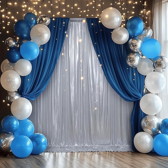 Outpain Thick 40 ft x 10 ft Silver Sequin Backdrop Curtain - Image 5
