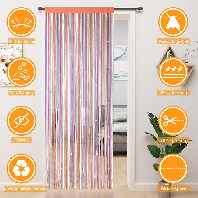 YIIBAII Beaded Curtain Beaded Curtains - Image 9