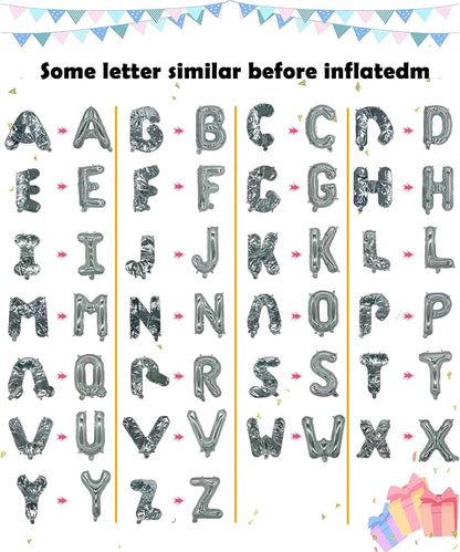 Letter Balloons 16 Inch Mylar Foil Alphabet Letter A-Z Balloons Set - Image 3