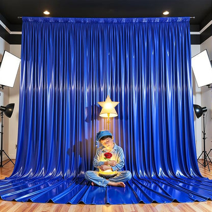 20x10ft Royal Blue Glitter Backdrop Curtain - Image 6