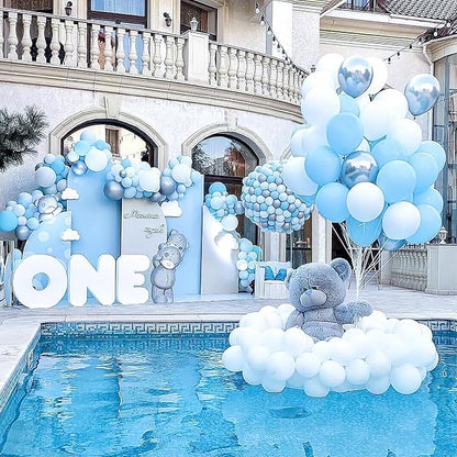 PartyWoo Light Blue Balloons 50pcs Baby Pastel Sky Aqua Blue Color | Balloons - Image 6