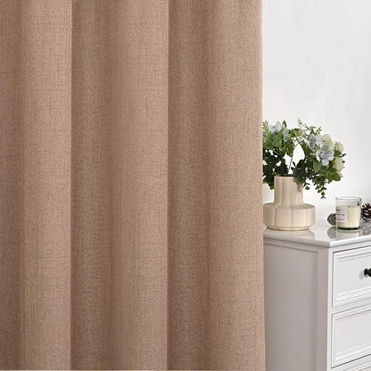YoungsTex Mocha Brown Linen Curtains 72 Inch Length - Image 7