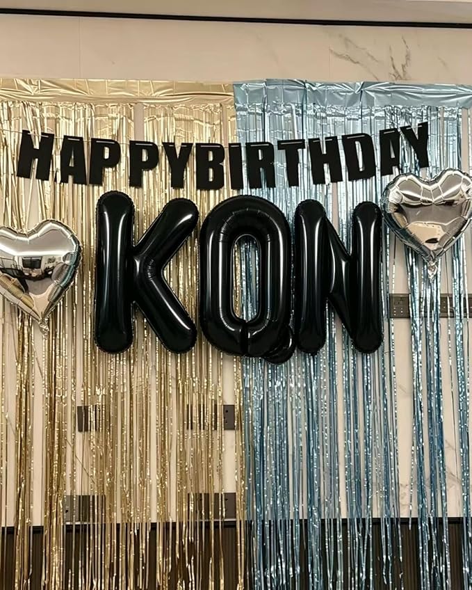 40 Inch Black Letter S Foil Balloon | Large Jumbo Mylar, Helium Alphabet Balloon - Image 6