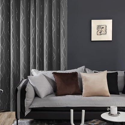 Deconovo Living Room Curtains 45 Inches Long, Thermal Insulated, Room Darkening - Image 3