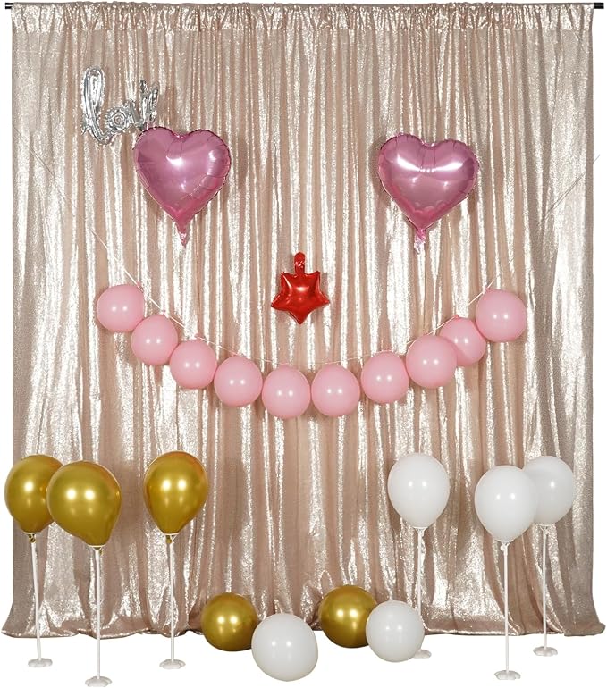 Poise3EHome 8FT x 10FT Sequin Photography Backdrop Curtain - Image 5