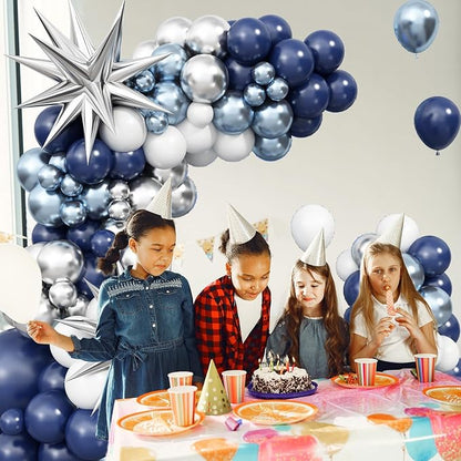 Blue Silver Balloon Arch Kit - Image 7