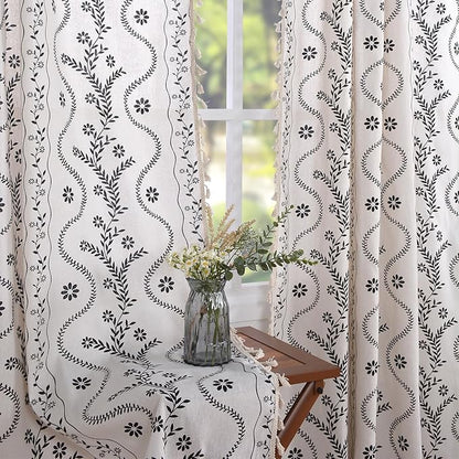 Schweek White 96 Inches Long Semi Sheer Curtains 2 Panels by Schweek