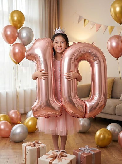 Number 10 Balloon Foil Mylar Balloons - Image 2