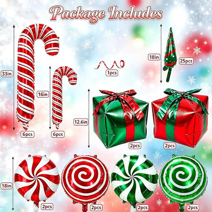 50Pcs Christmas Balloons Decorations Set - Image 2