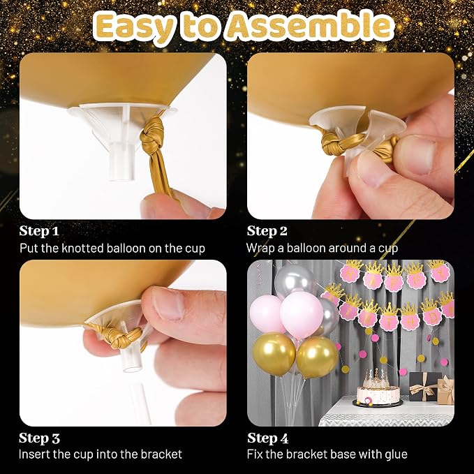 12 Sets Balloon Stand Kit For Table, Balloon Sticks - Image 4