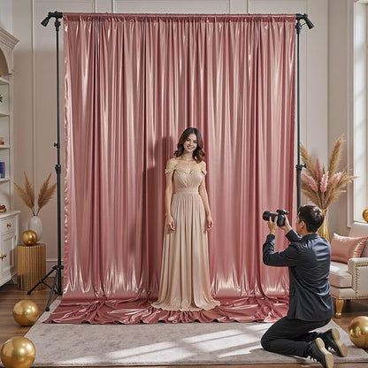 10x10FT Rose Gold Sequin Backdrop Curtain - Image 8