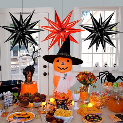 74 PCS Black Red Star Balloons - Image 7