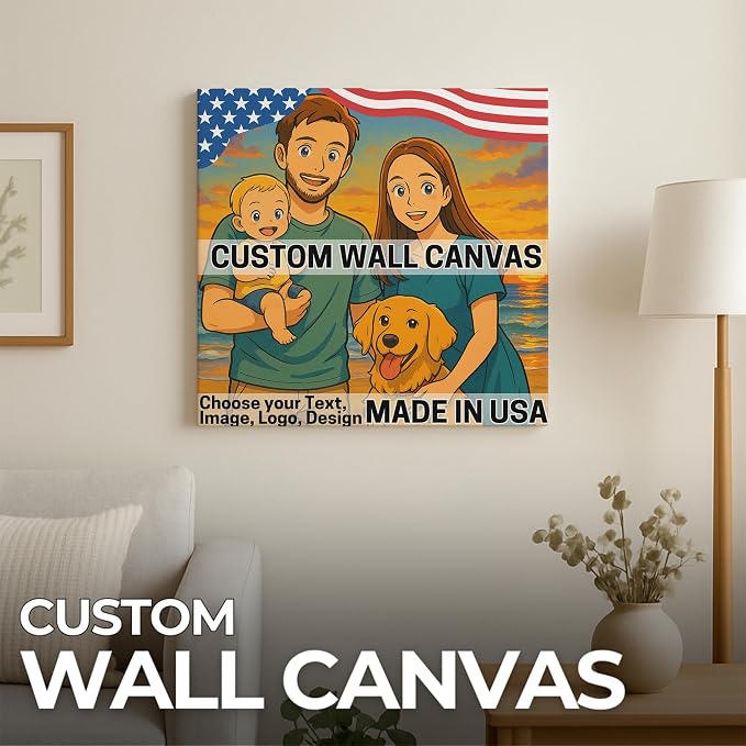 DC Custom canvas prints with your photos custom wall decor Hang Made in USA | - Image 2