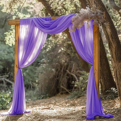 Wedding Arch Draping Fabric Backdrop 3 Panels, Lavender Purple | 28.7"x20FT - Image 5