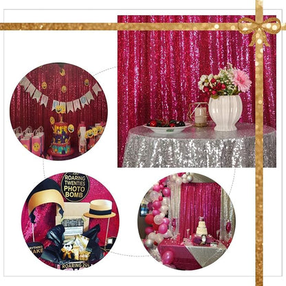 Poise3EHome 8FT x 10FT Sequin Photography Backdrop Curtain - Image 5