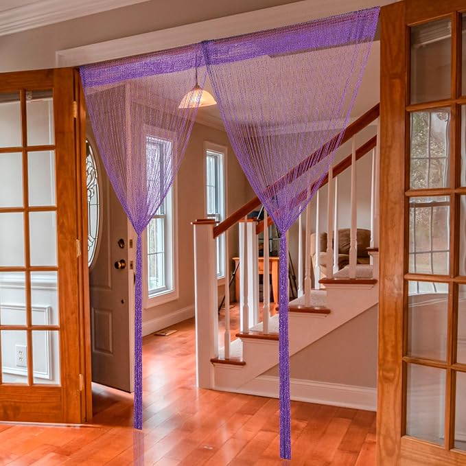 2 Pack 39 x 79 Inch Beaded Curtain String Door Curtains, Hippie Room Decor - Image 4