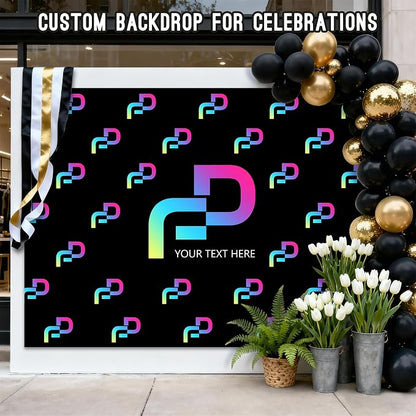Custom Backdrop 8x6 Ft, Personalized Step and Repeat Backdrop - Image 5