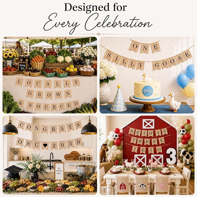 Pre-Printed Banner Kit – 97 BURLAP Flags - Image 3