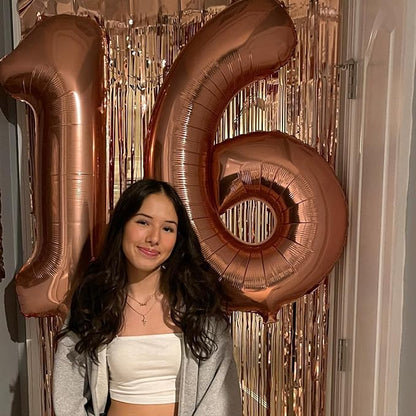 Coffee Brown Number 0 Balloon 40 Inch - Image 9
