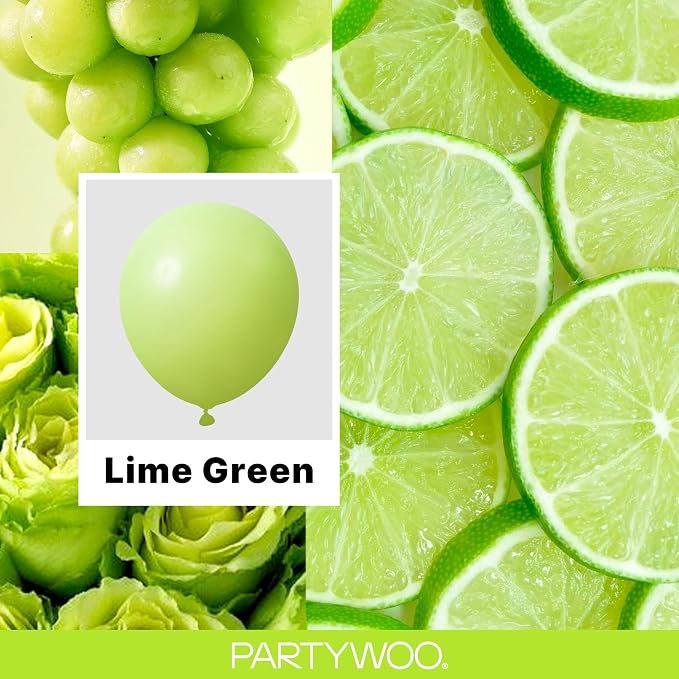 PartyWoo Lime Balloons 120pcs Green Light Green Color 18 12 10 5 Inch | 18 12 - Image 2