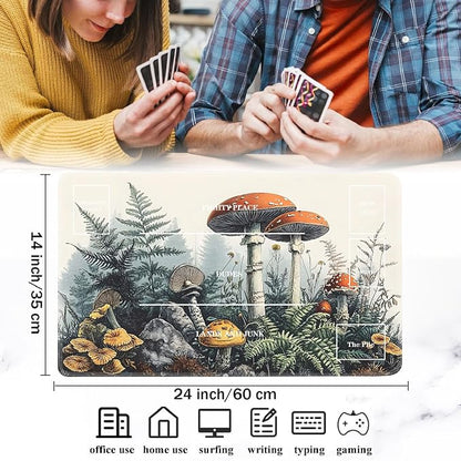 for TCG Playmat with Zones, Non-Slip Rubber Bottom Trading Card Game Mat with - Image 2
