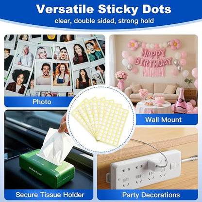 300 PCS Sticky Dots Double Sided, 0.79" X 0.04" Adhesive Dot | Removable - Image 4