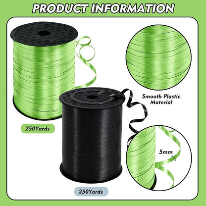 TONIFUL 500 Yards Black and Green Curling Ribbon Balloon String | Balloon - Image 2