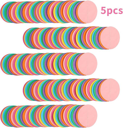 RUBFAC 5pcs Rainbow Circle Dots Paper Garland Party Decorations | Rainbow - Image 3