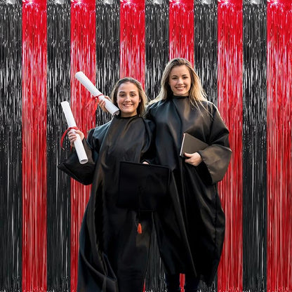 GOER 3.2 ft x8.2 ft Metallic Tinsel Foil Fringe Curtains Party Photo Backdrop - Image 2