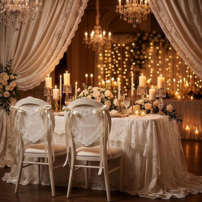 Just Married Wedding Chair Signs - Image 8
