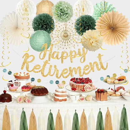 Roetyce Retirement Party Decorations Women Men, Sage Green Legend Has Retired - Image 3
