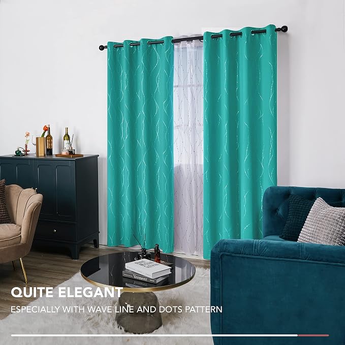 Deconovo Living Room Curtains 95 Inches Long, Thermal Insulated, Room Darkening - Image 6