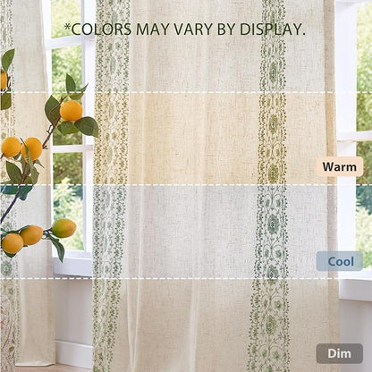 jinchan Floral Linen Curtains - Image 7