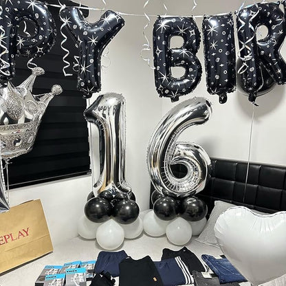 40 Inch Silver Number 8 Balloon Birthday Party Decorations - Image 6