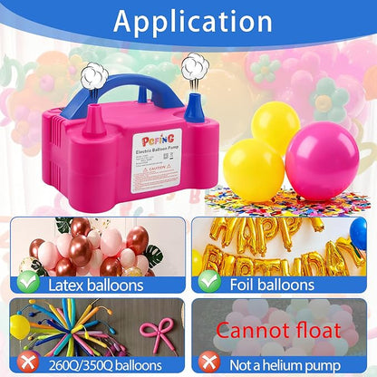 PCFING Balloon Pump Electric, Portable Balloons Inflator Blower Machine - Image 3